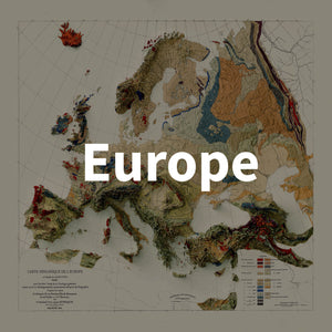 Image showing a vintage relief map of Europe