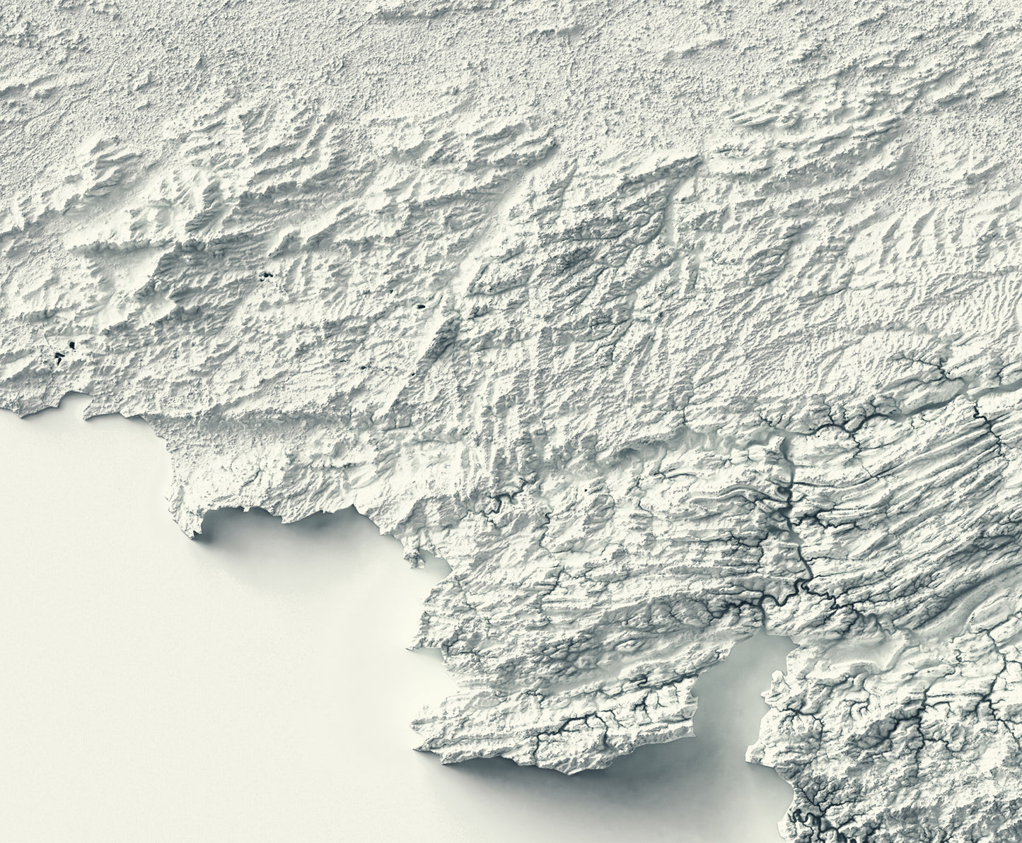 vintage shaded relief map of Belgium
