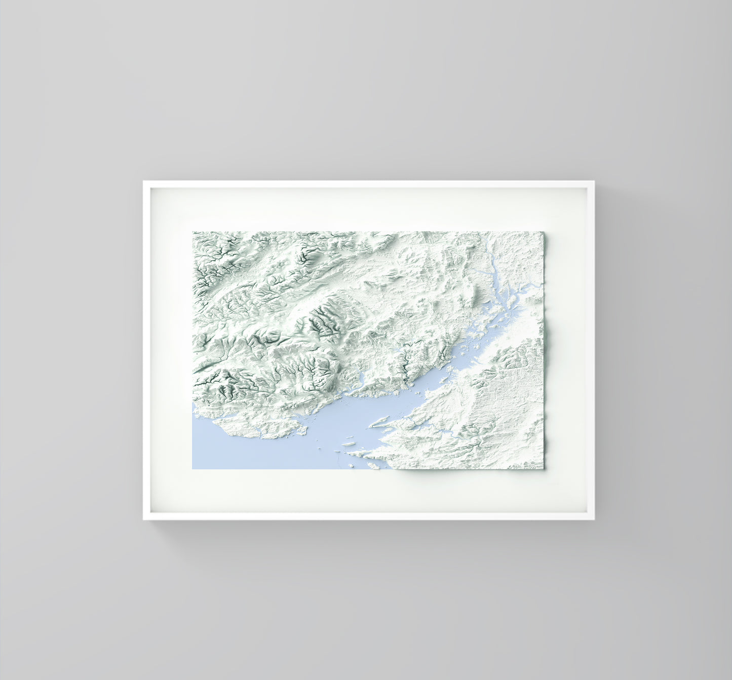 vintage shaded relief map of south wales
