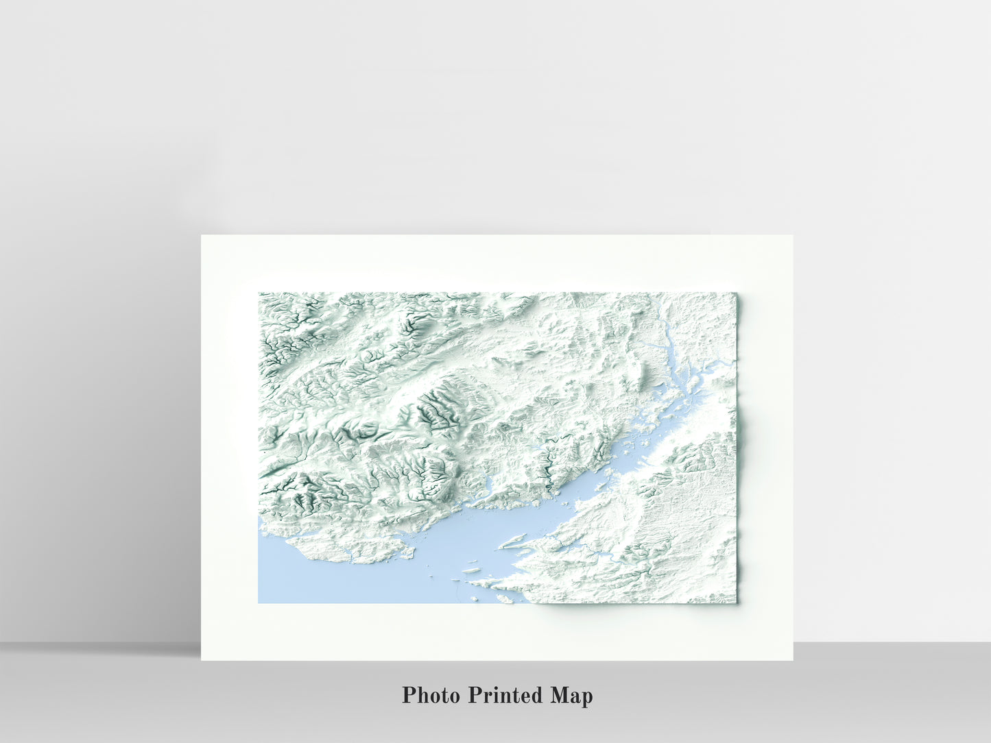 vintage shaded relief map of south wales