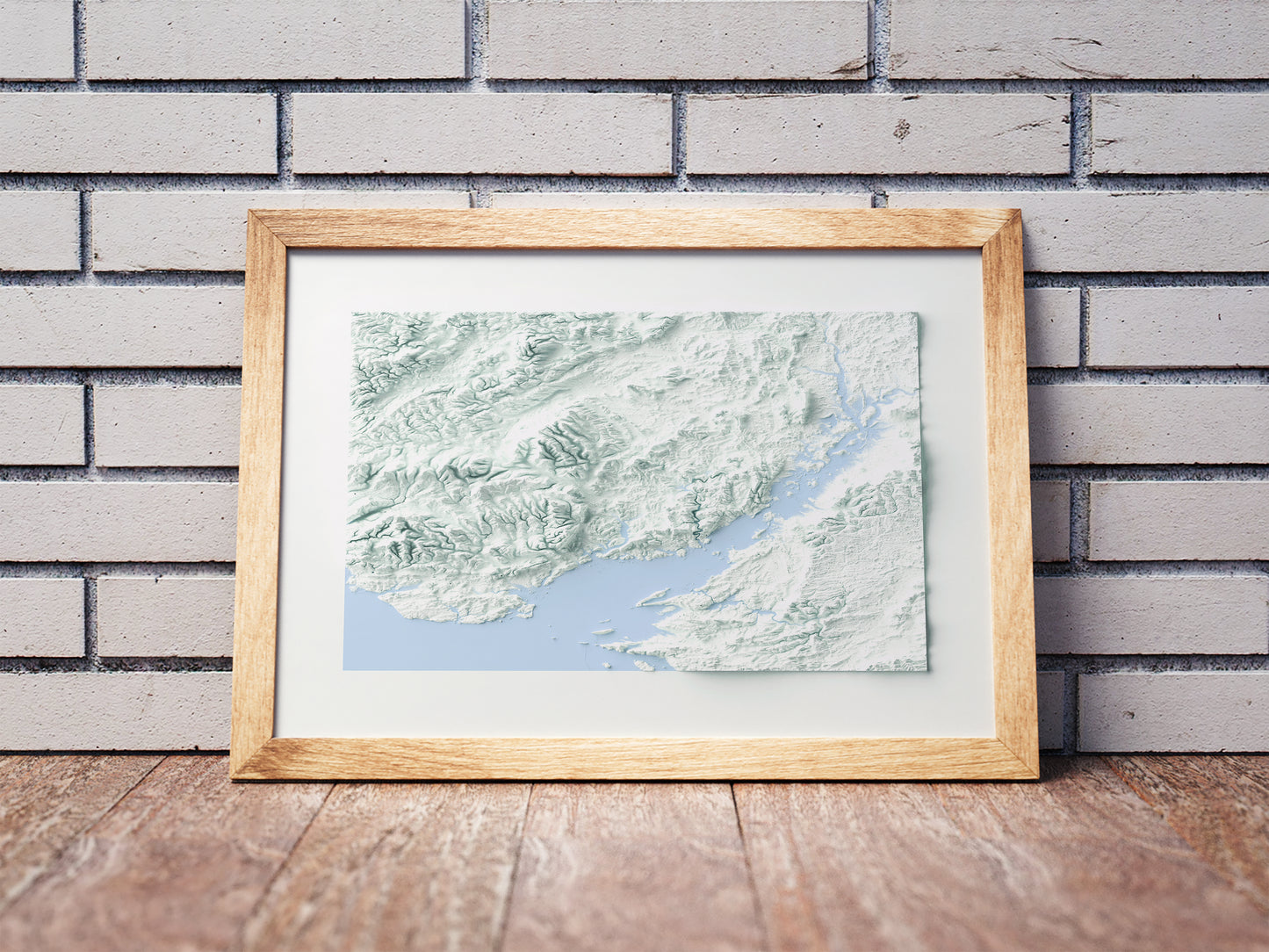 vintage shaded relief map of south wales