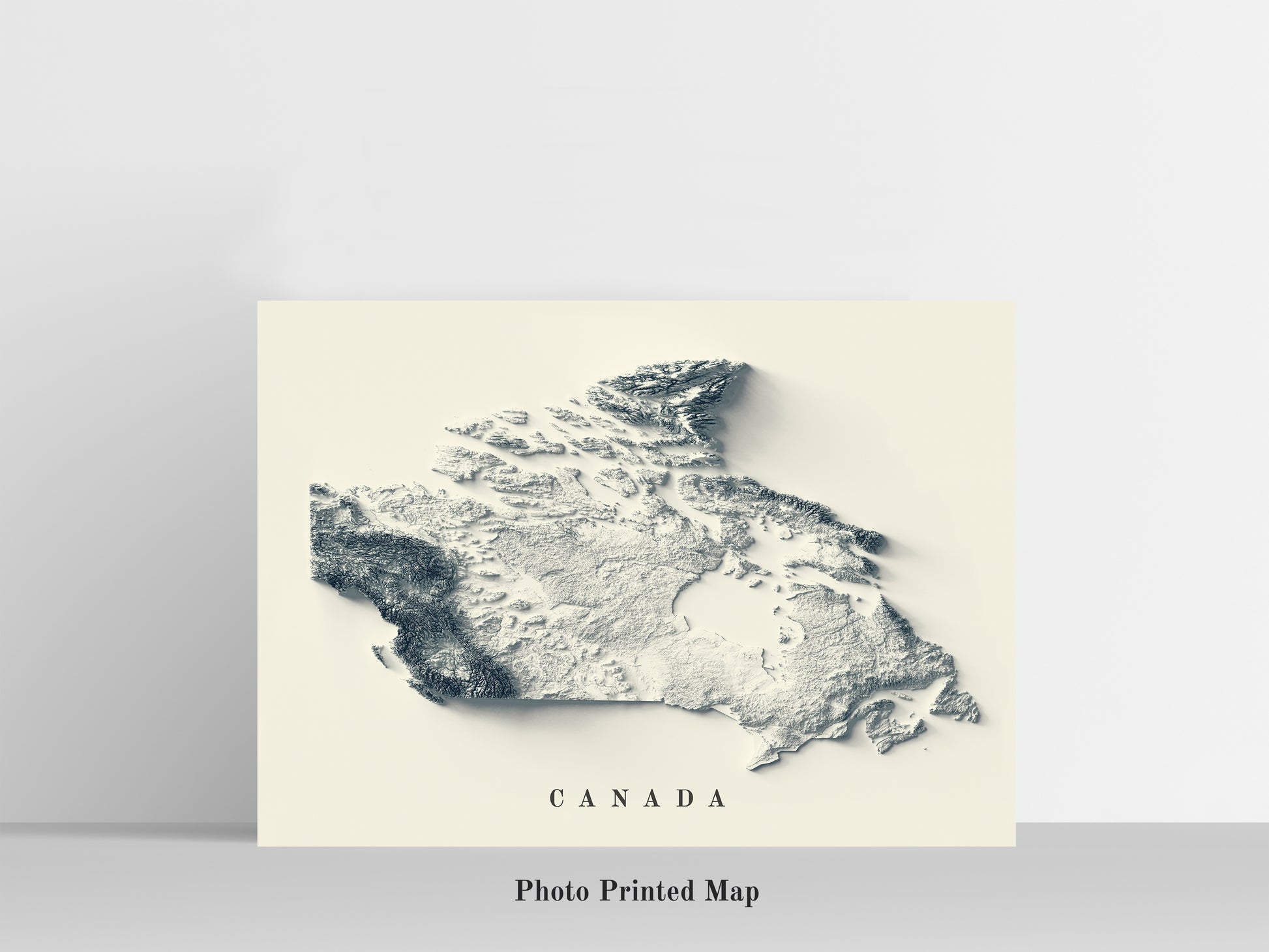 Cambodia Shaded relief map print, highlighting topography. Ideal for home decor and geography lovers