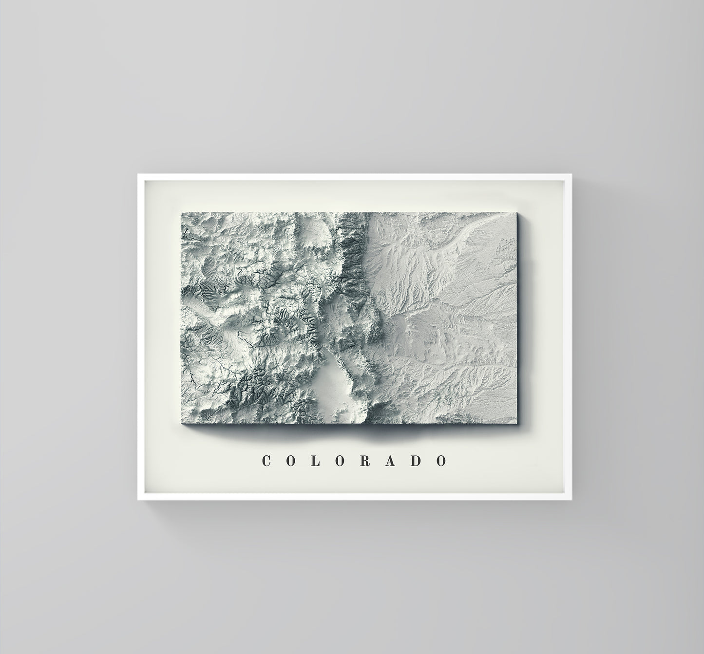 vintage shaded relief map of Colorado