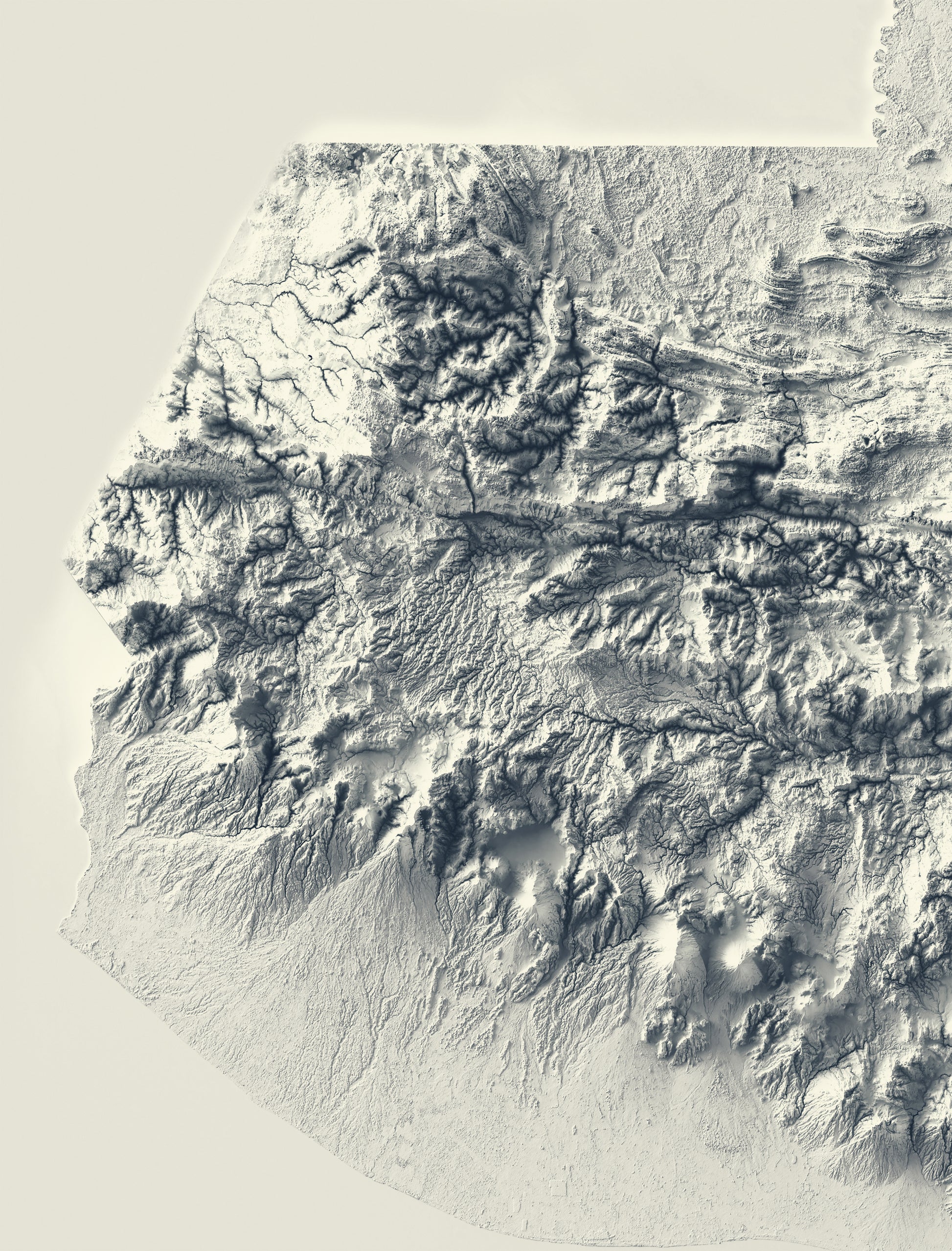 Detailed close-up of a Guatemala relief map, showcasing textured topography and geographic contours