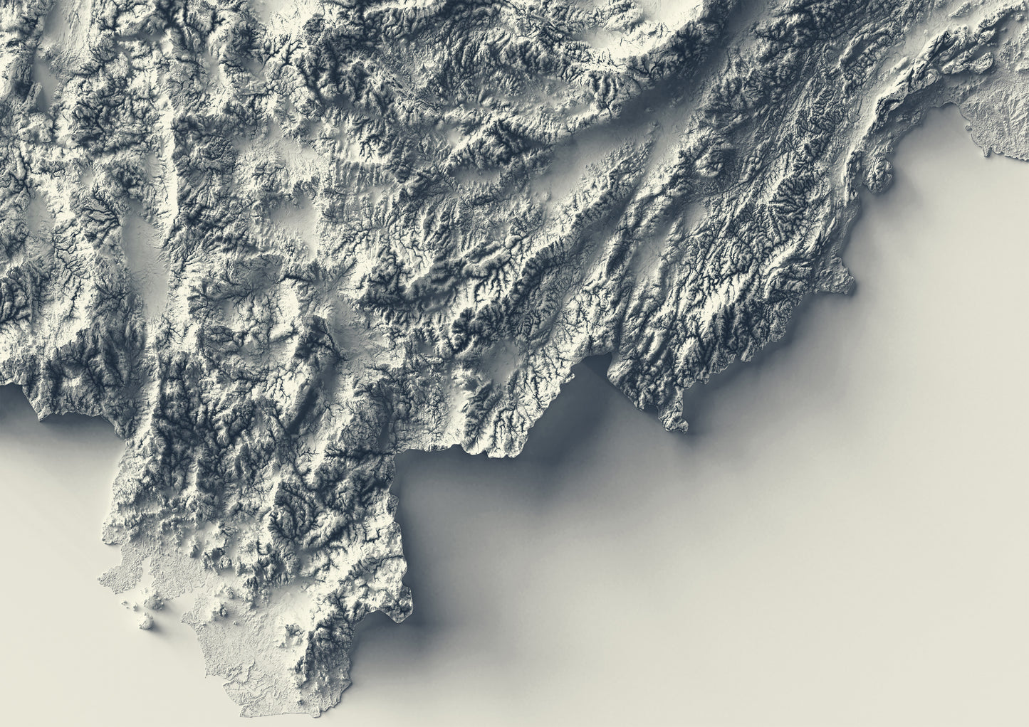 Detailed close-up of a vintage Honduras relief map, showcasing textured topography and geographic contours