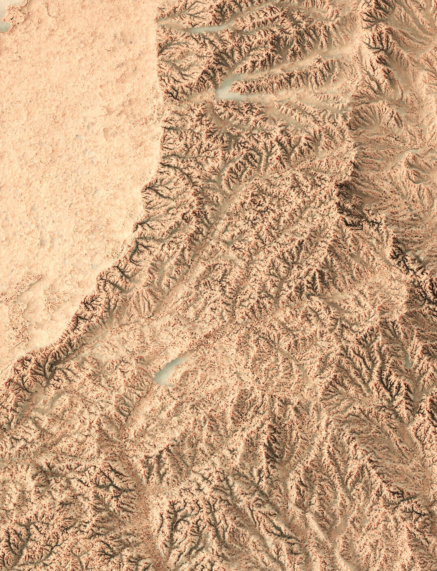 vintage shaded relief map of Mississippi