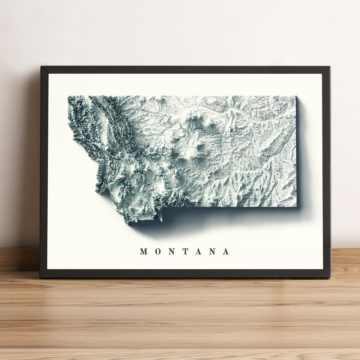 Montana 2D Relief Map – Think About Maps