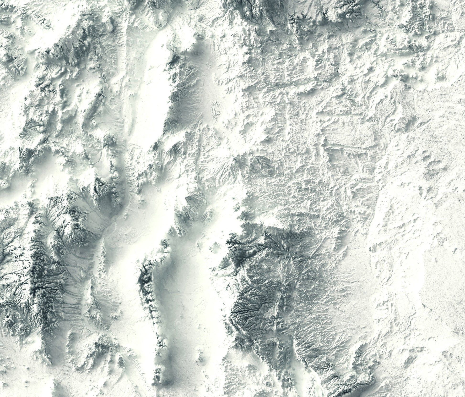 Detailed close-up of a vintage New Mexico (USA) relief map, showcasing textured topography and geographic contours