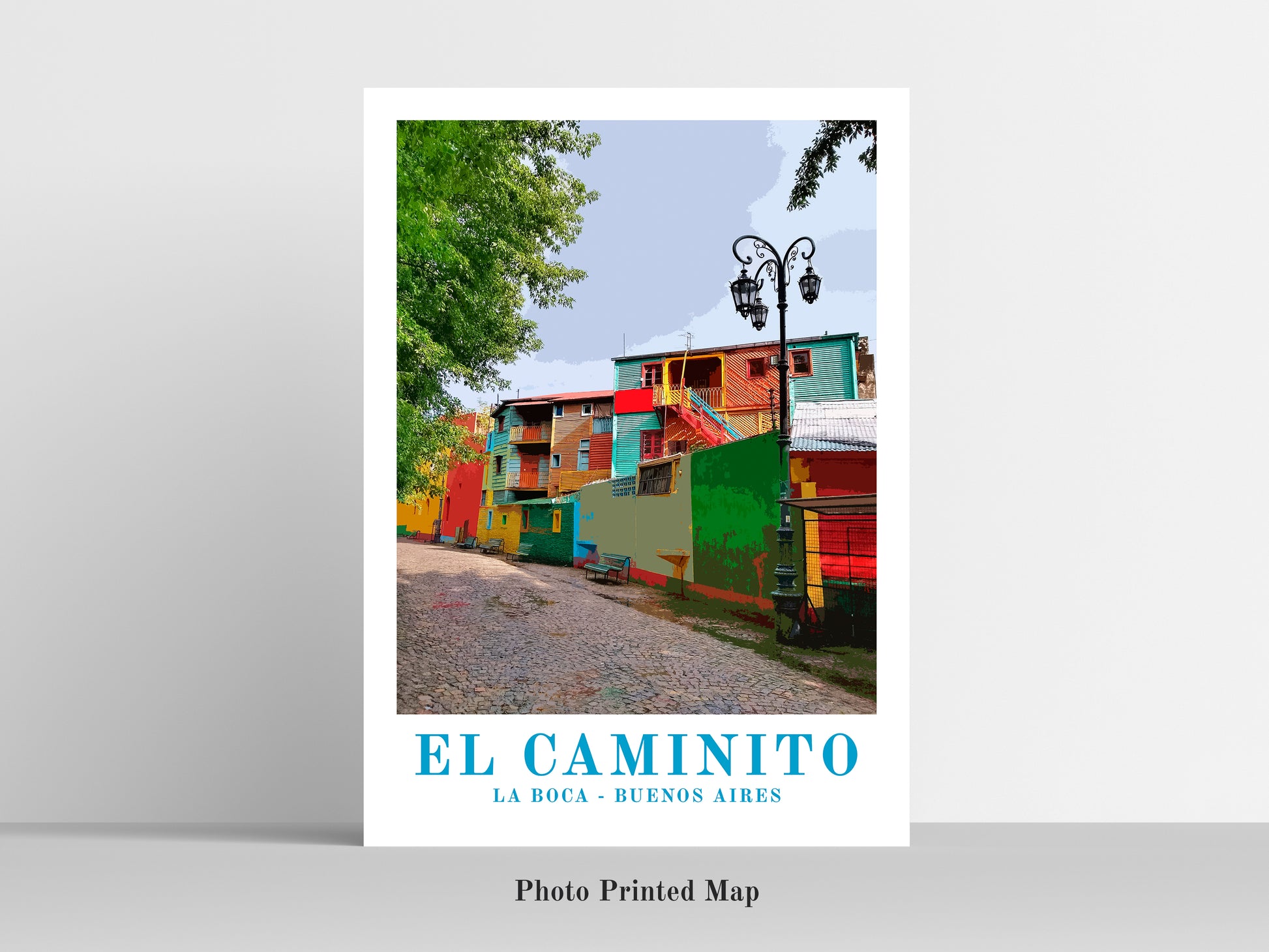 El Caminito vintage travel poster. Ideal for home decor and geography lovers