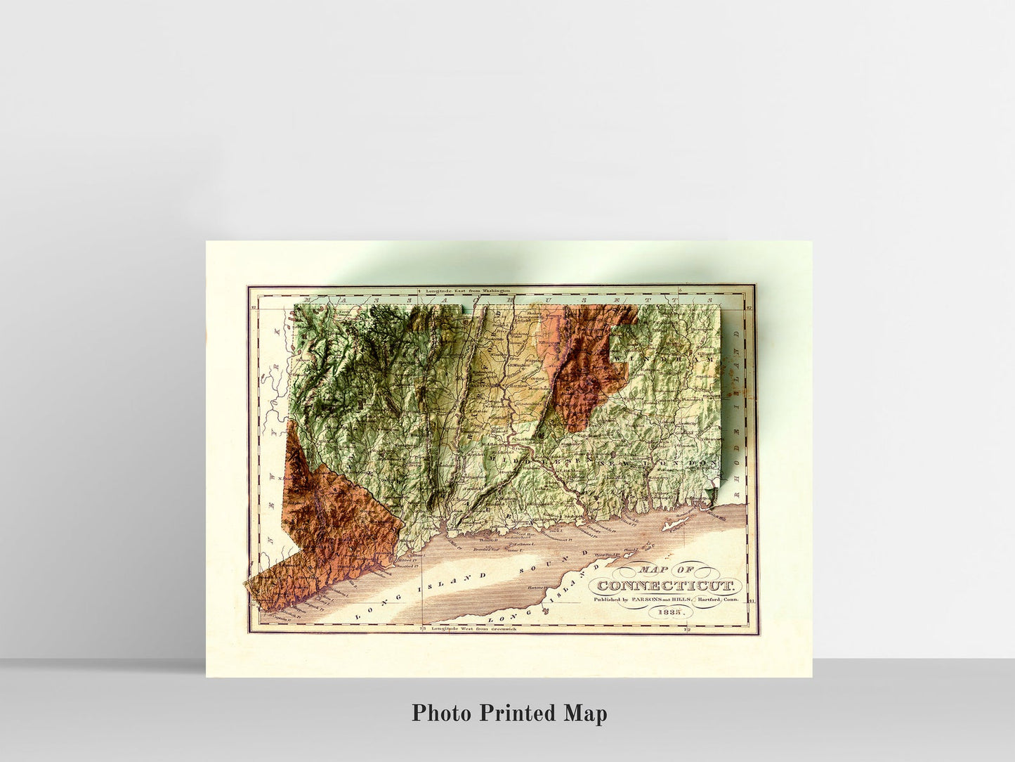 Image showing a vintage relief of Connecticut