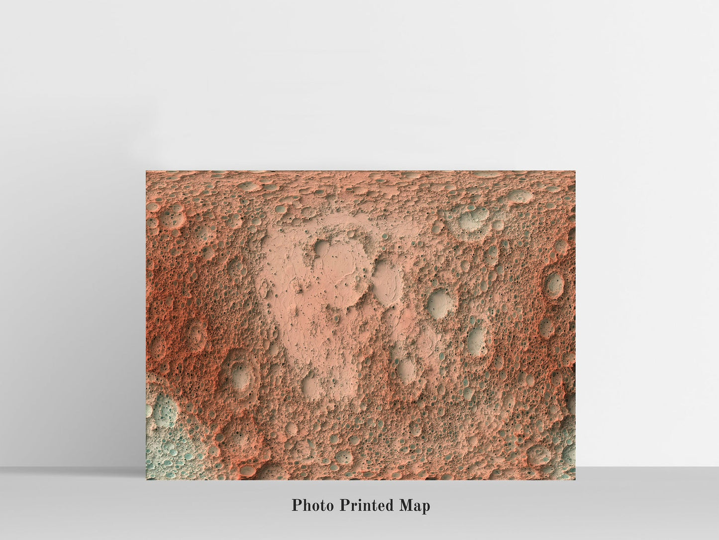 Moon Shaded relief map print, highlighting topography. Ideal for home decor and geography lovers
