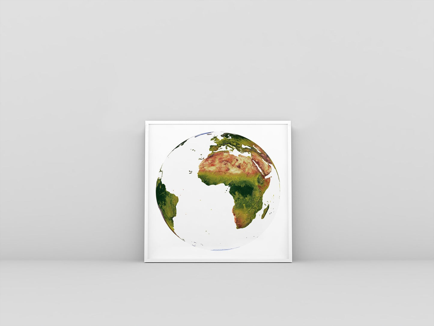 Image showing a vintage relief world map