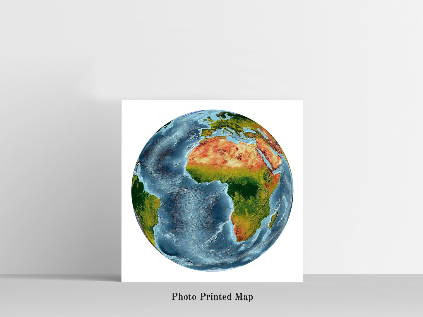 Image showing a vintage relief world map