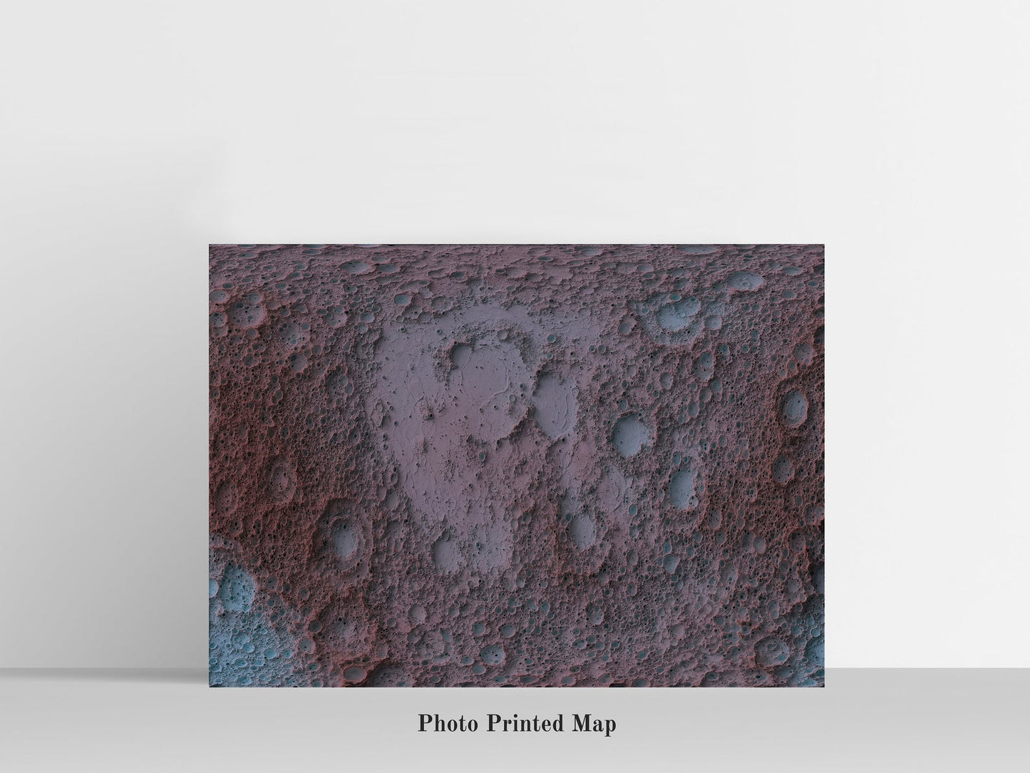 Moon Shaded relief map print, highlighting topography. Ideal for home decor and geography lovers