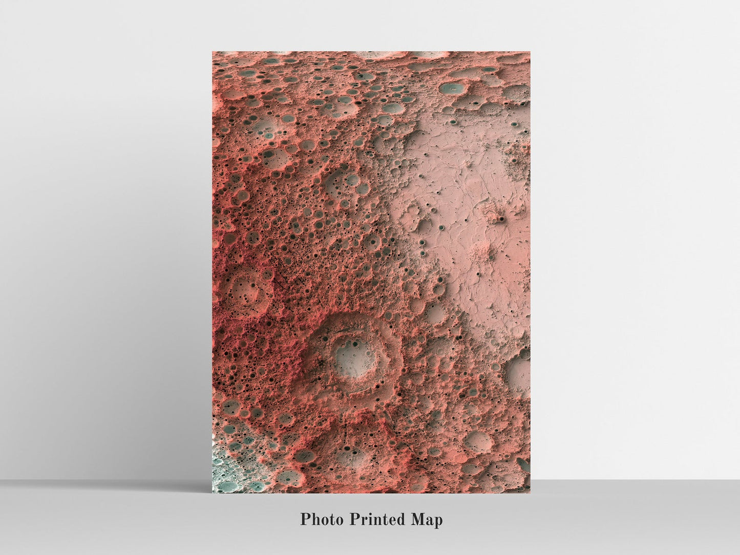 Moon Shaded relief map print, highlighting topography. Ideal for home decor and geography lovers