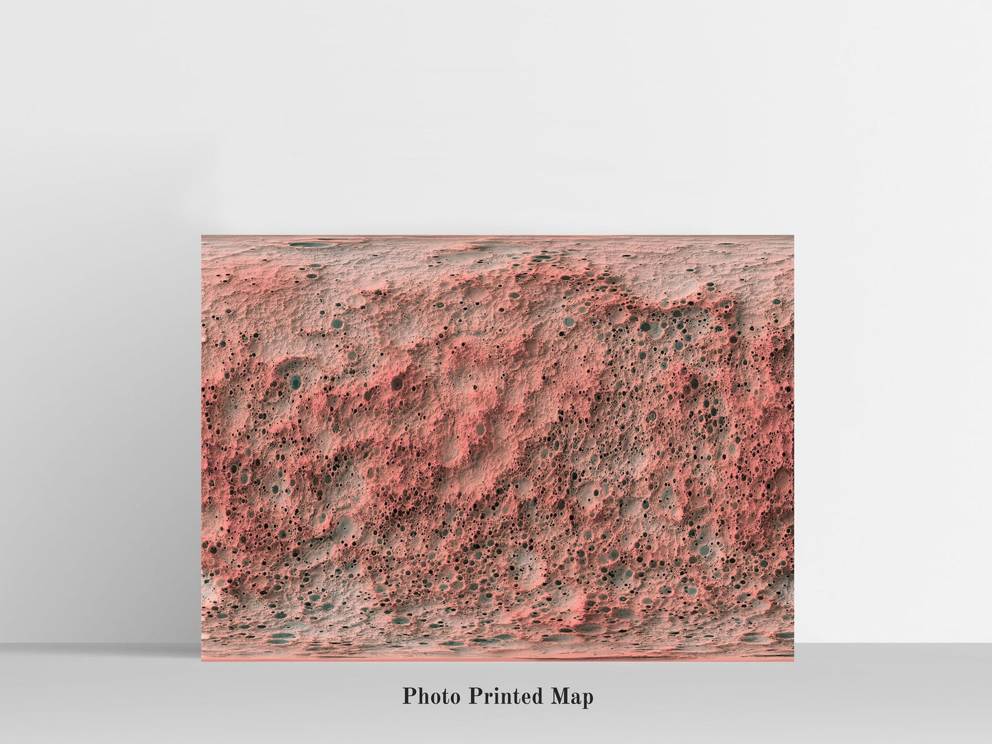 Mercury Shaded relief map print, highlighting topography. Ideal for home decor and geography lovers