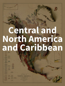 Image showing a vintage relief map of Central and North America and the Caribbean