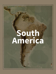 Image showing a vintage relief map of South America