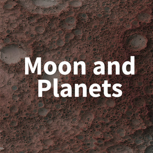 Image showing a vintage relief map of the Moon and planets