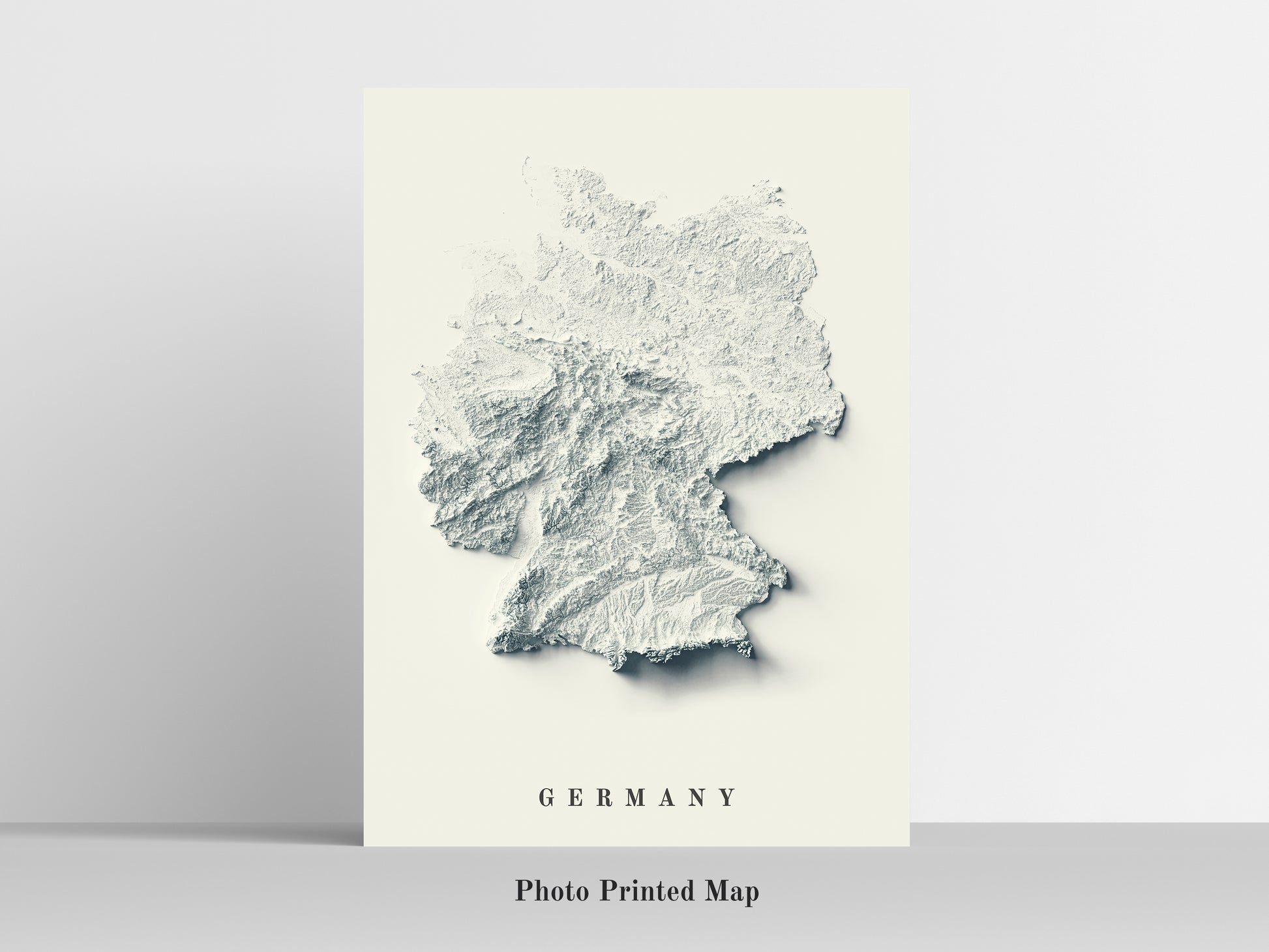 vintage shaded relief map of Germany