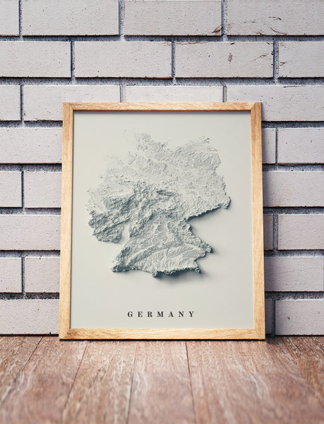 vintage shaded relief map of Germany