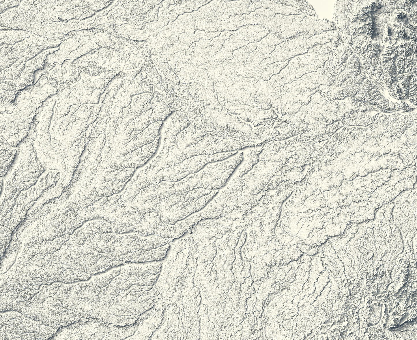 vintage shaded relief map of Amazonas State, Brazil