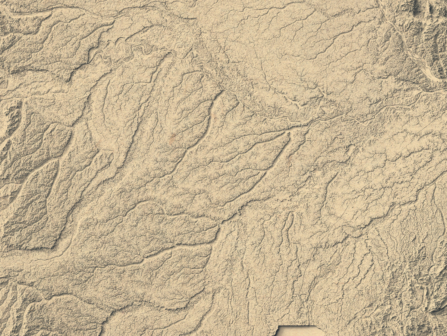 vintage shaded relief map of Amazonas State, Brazil