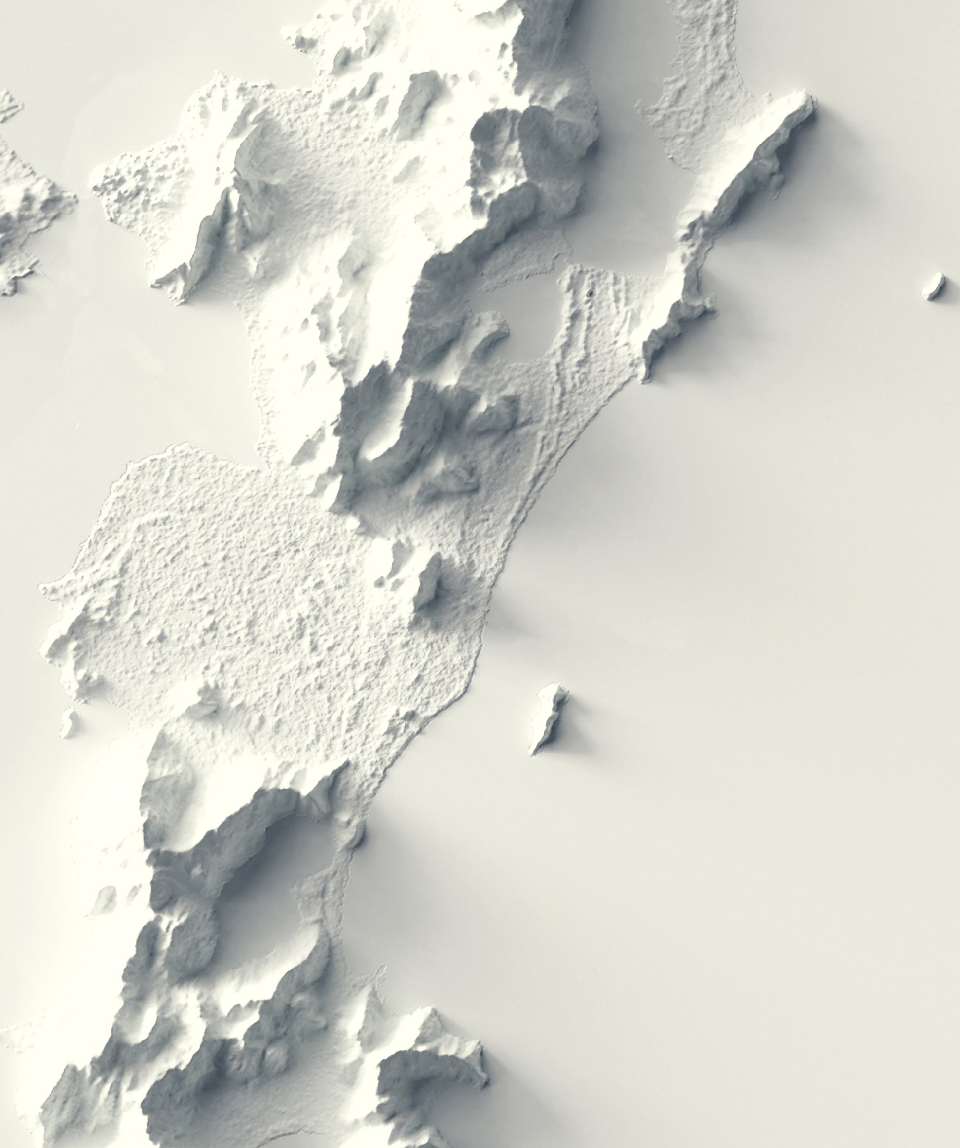 vintage shaded relief map of Florianopolis, Santa Catarina, Brazil