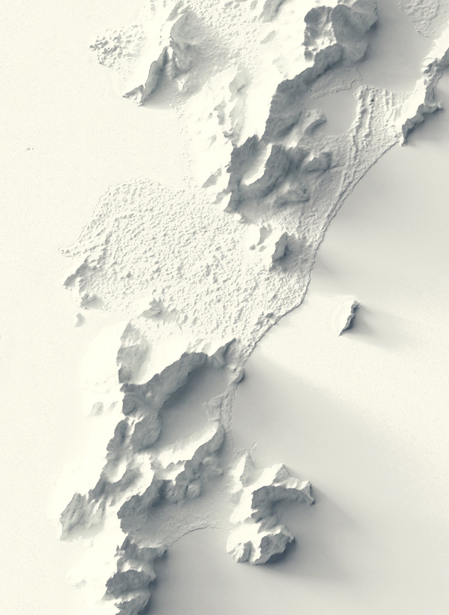 vintage shaded relief map of Florianopolis, Brazil