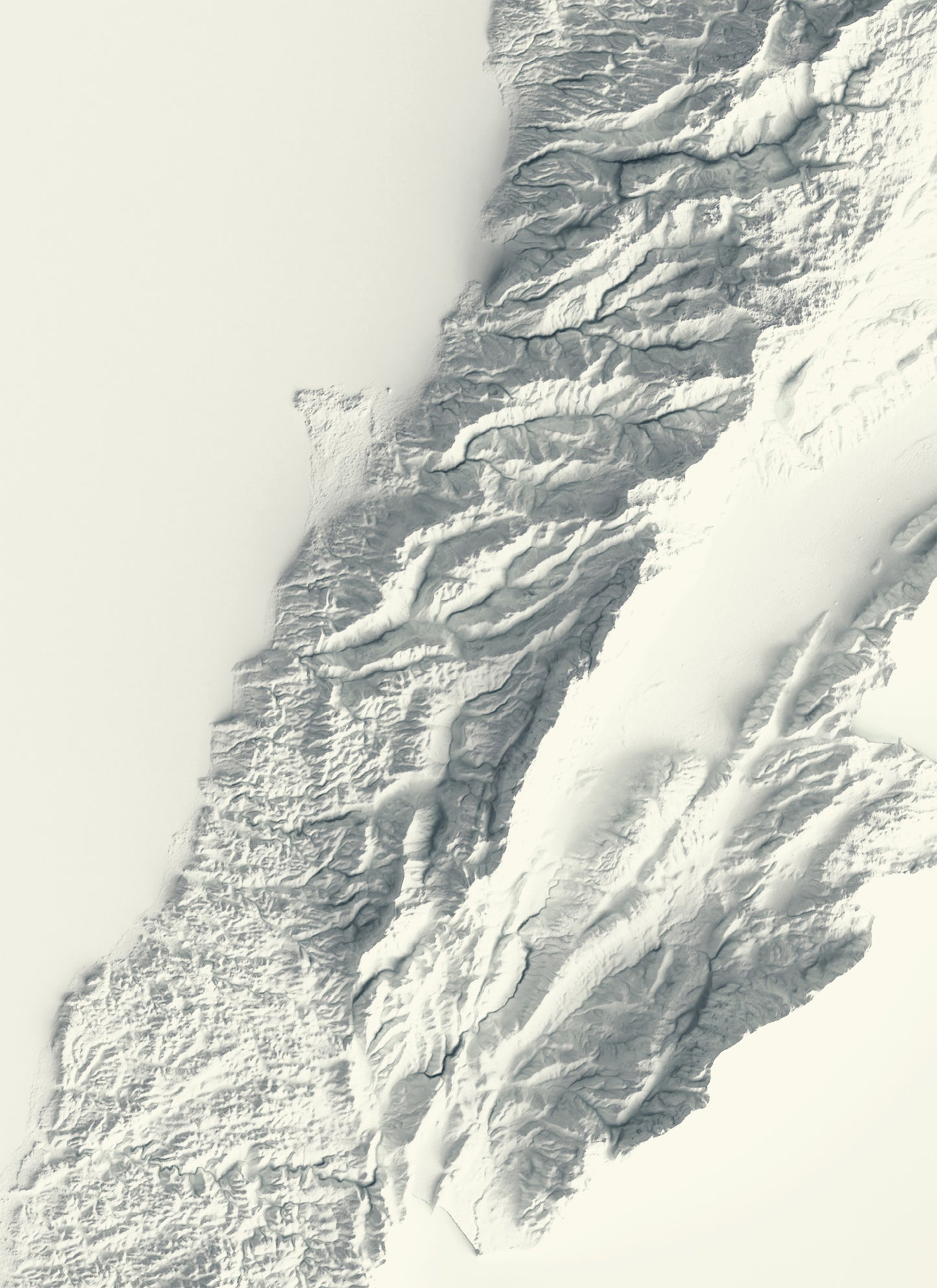 vintage shaded relief map of Sweden