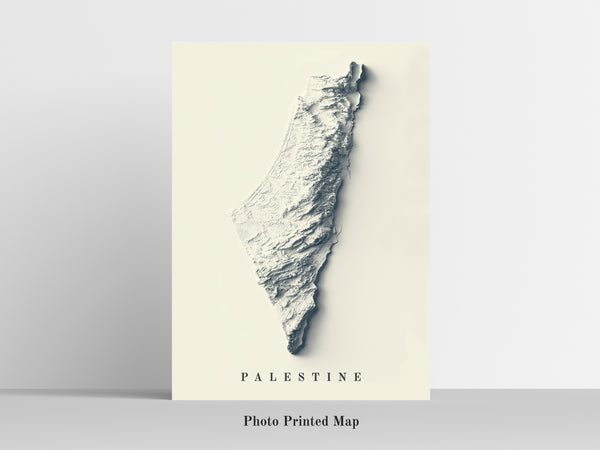 vintage shaded releif map of Palestine