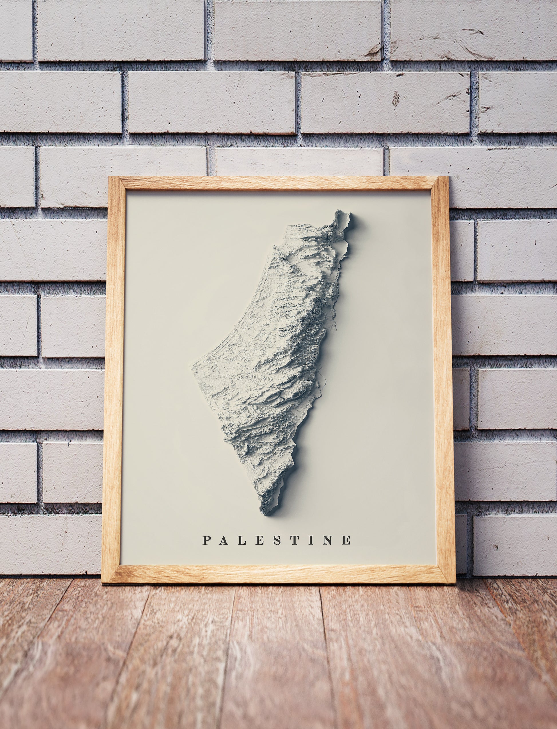 vintage shaded releif map of Palestine