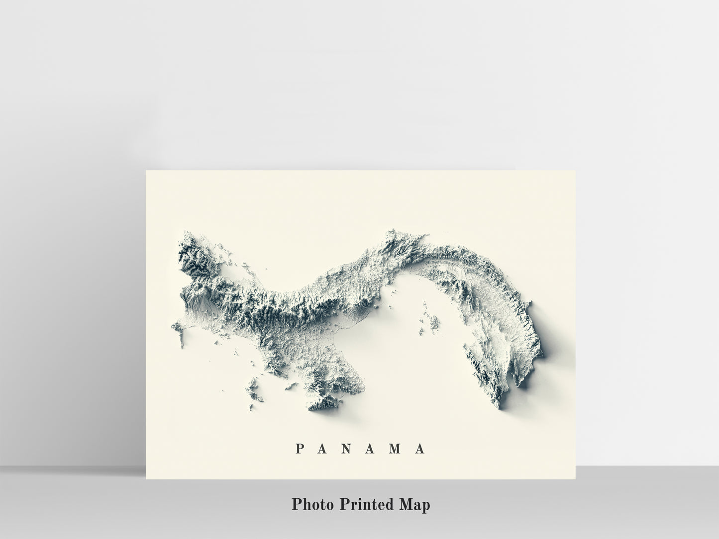 vintage shaded relief map of Panama