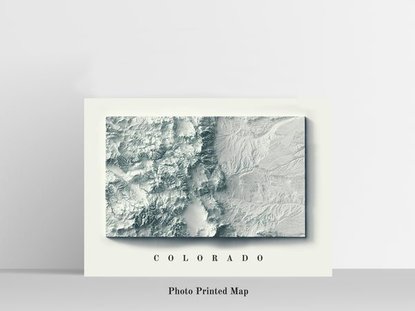 vintage shaded relief map of Colorado