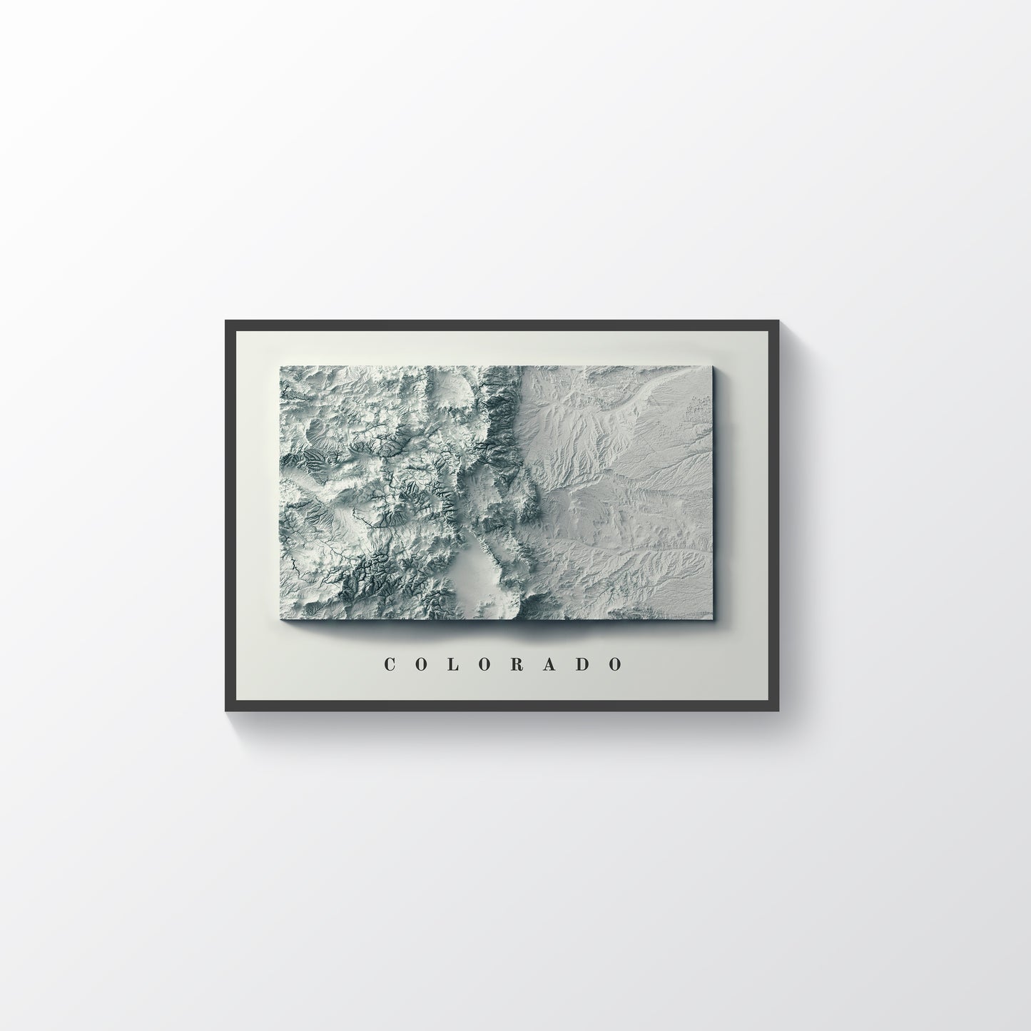 vintage shaded relief map of Colorado