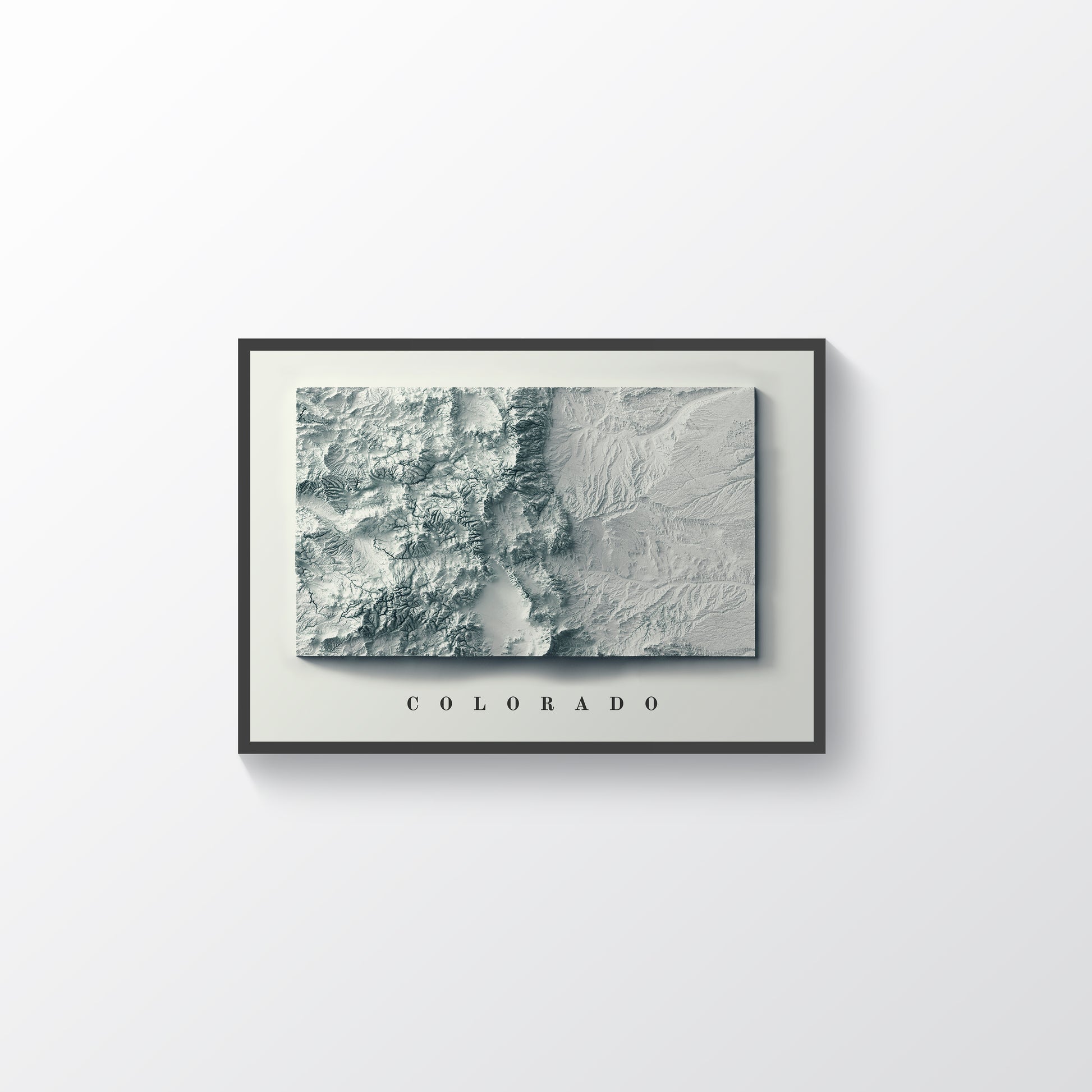 vintage shaded relief map of Colorado