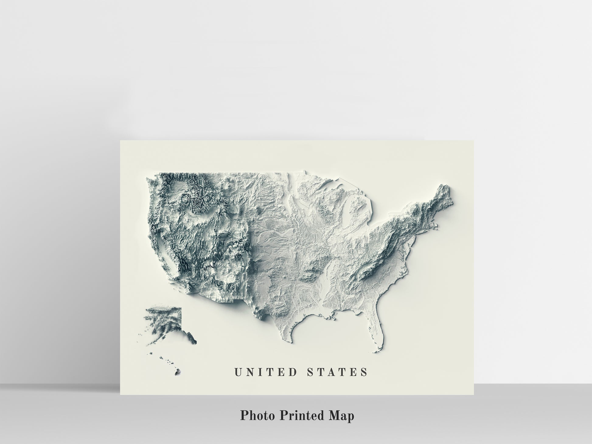 vintage shaded relief map of the United States of America