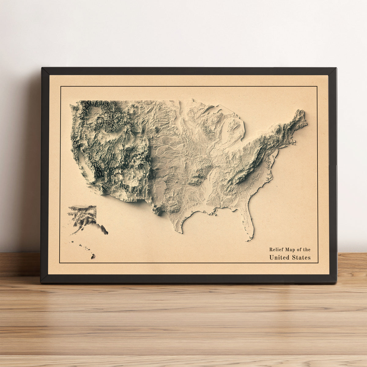 United States 2D Relief Map – Think About Maps