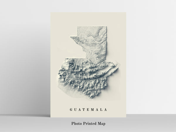 vintage shaded relief map of Guatemala