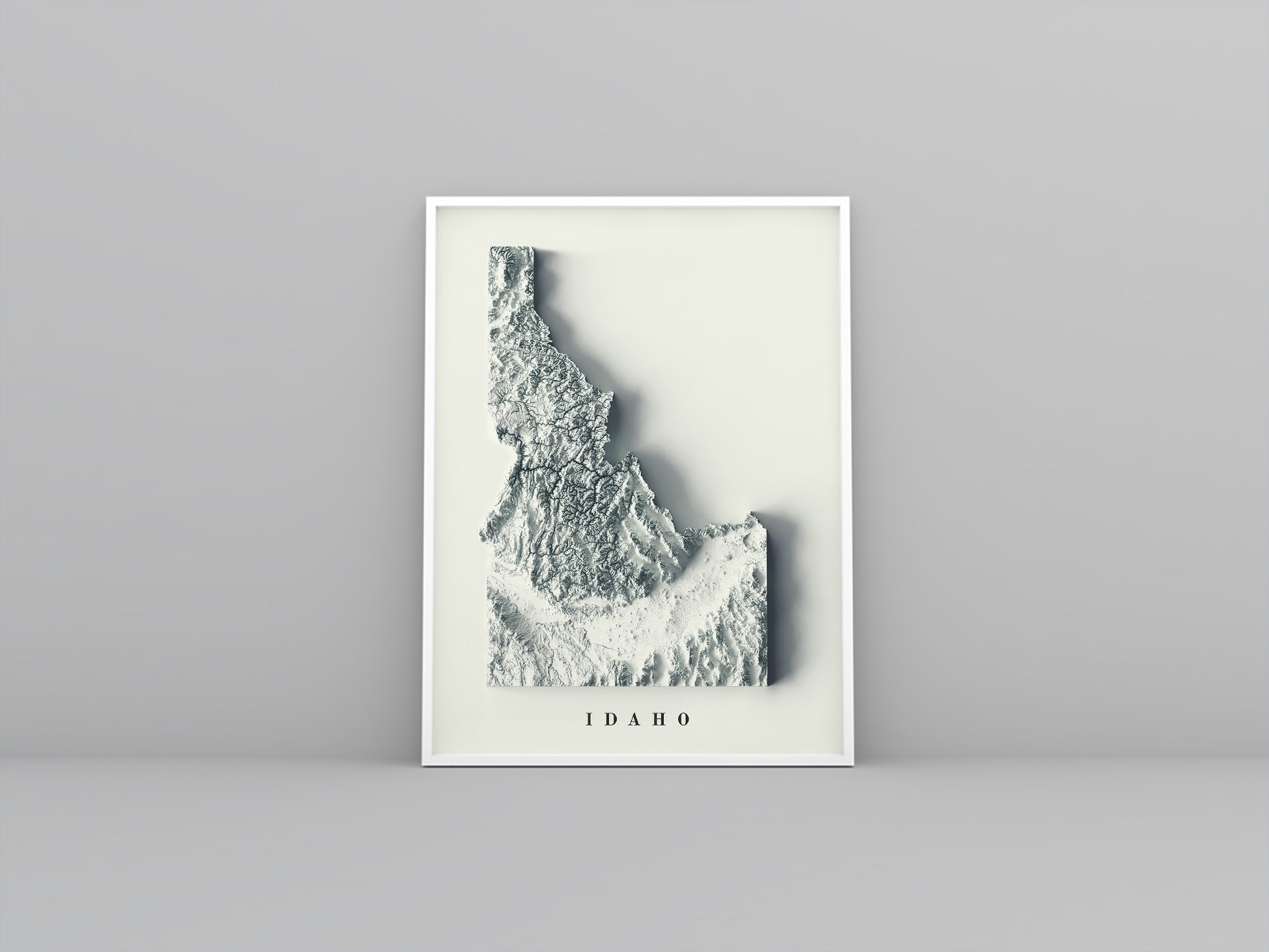 vintage shades relief map of Idaho