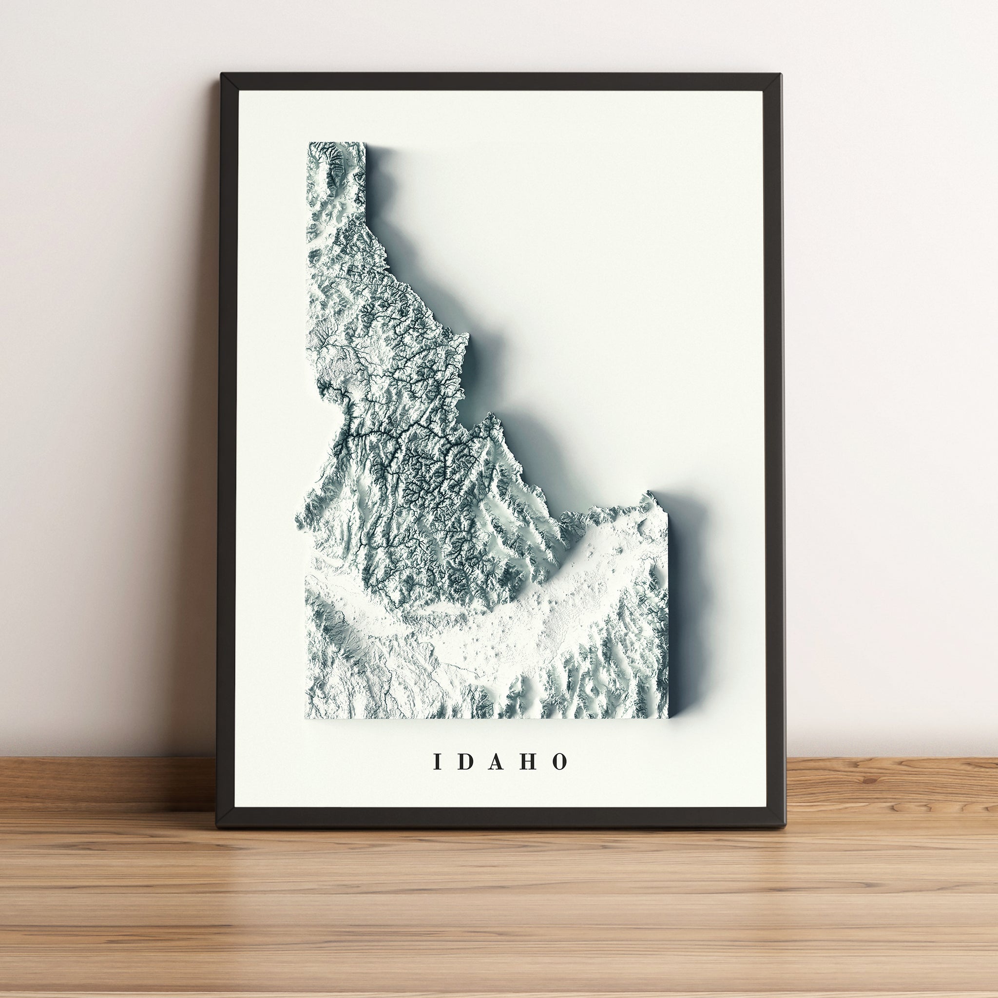vintage shades relief map of Idaho