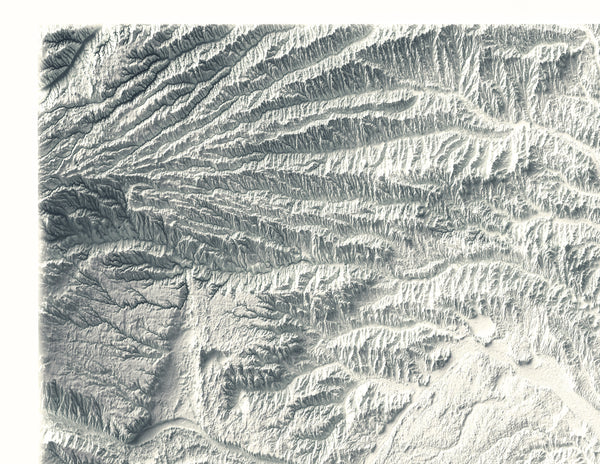 vintage shaded relief map of Kansas State