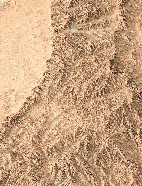 vintage shaded relief map of Mississippi 