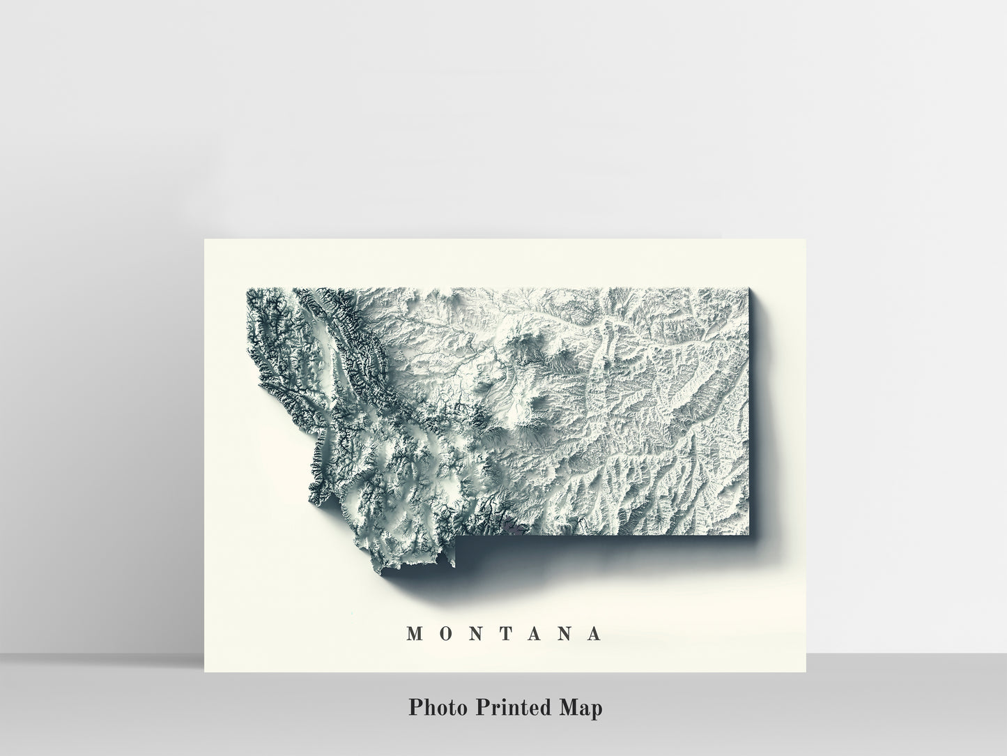 vintage shaded relief map of Montana