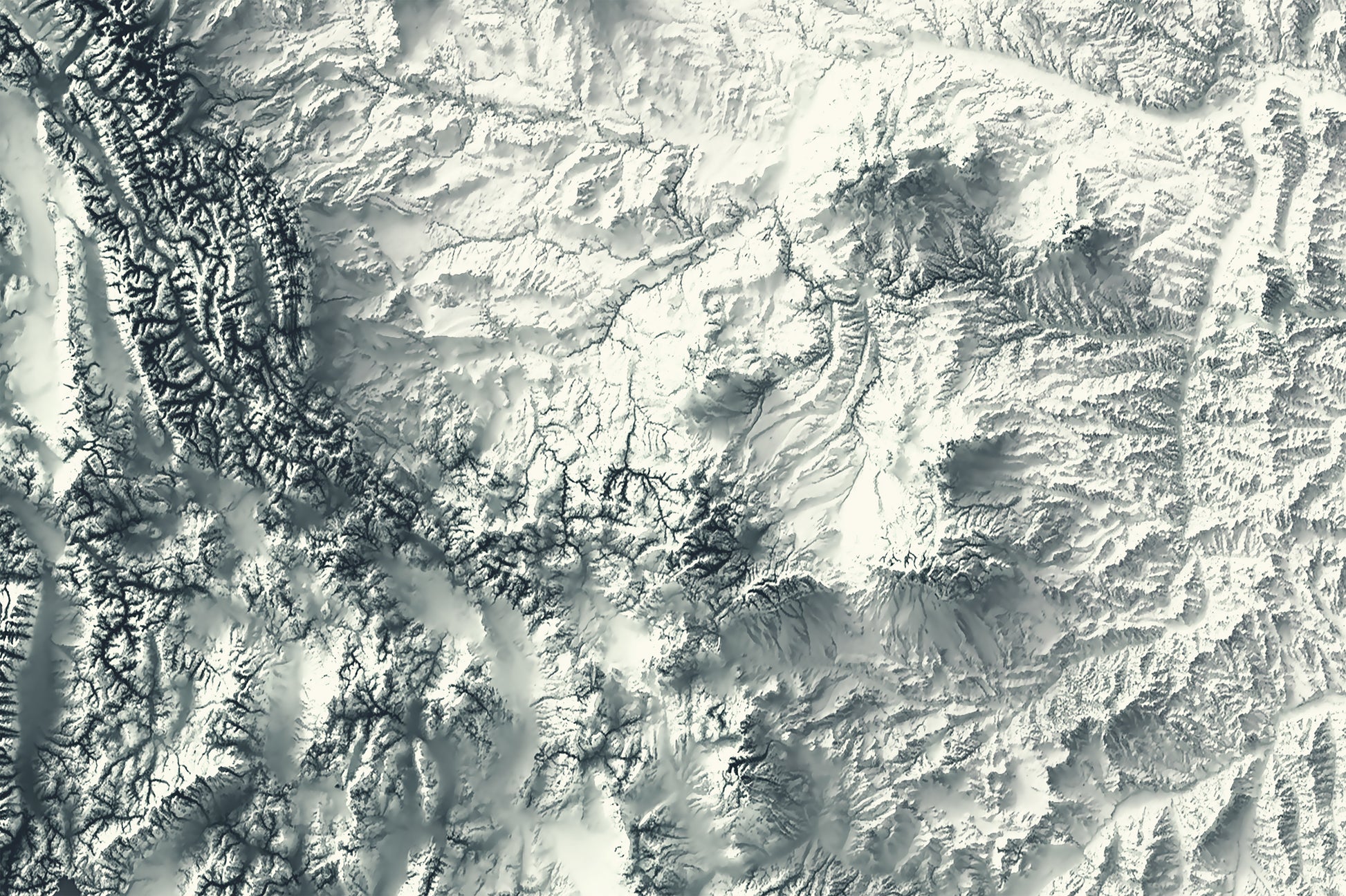 vintage shaded relief map of Montana