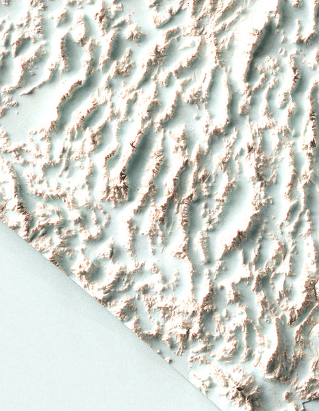 vintage shaded relief map of Nevada