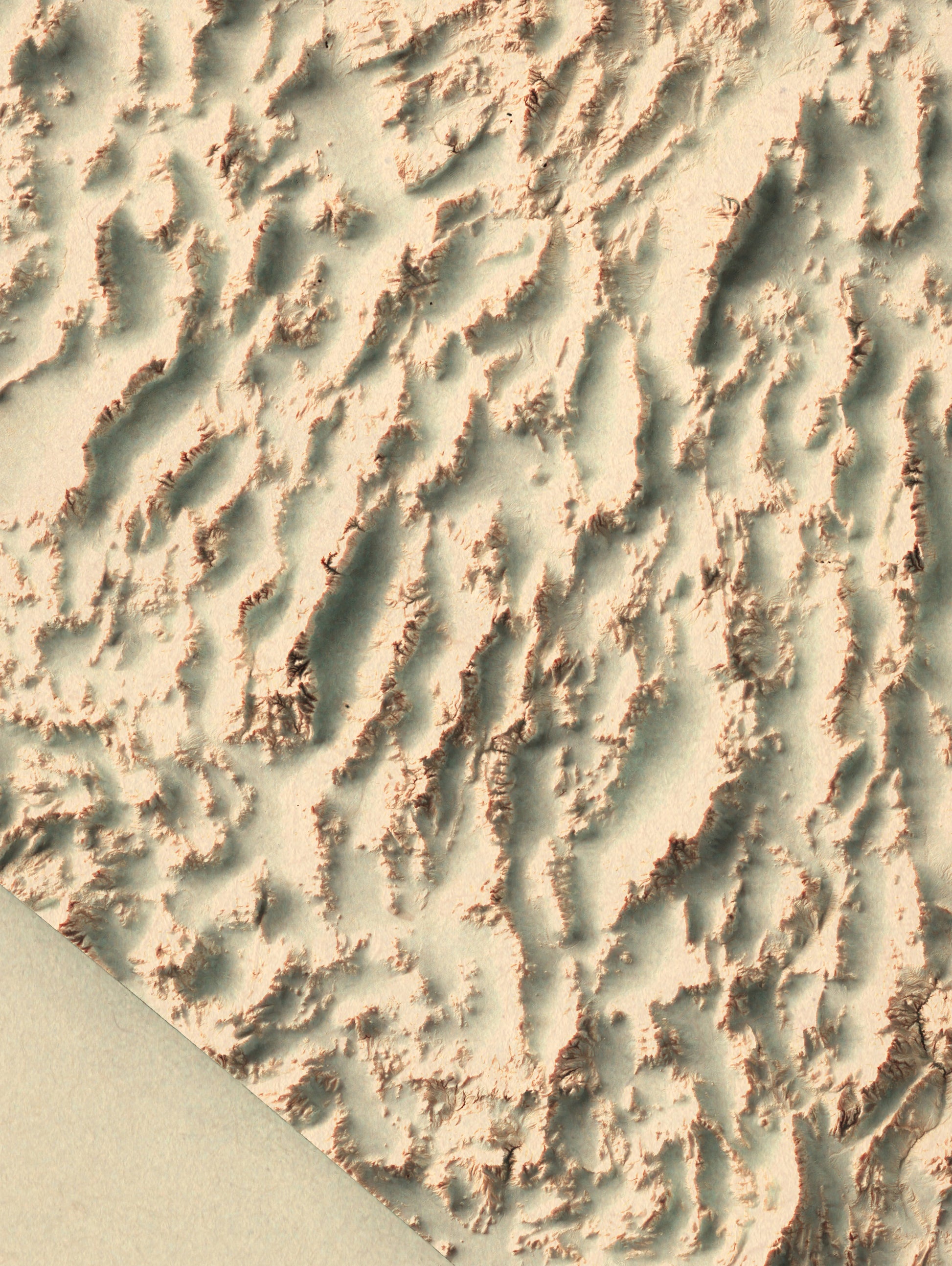 vintage shaded relief map of Nevada