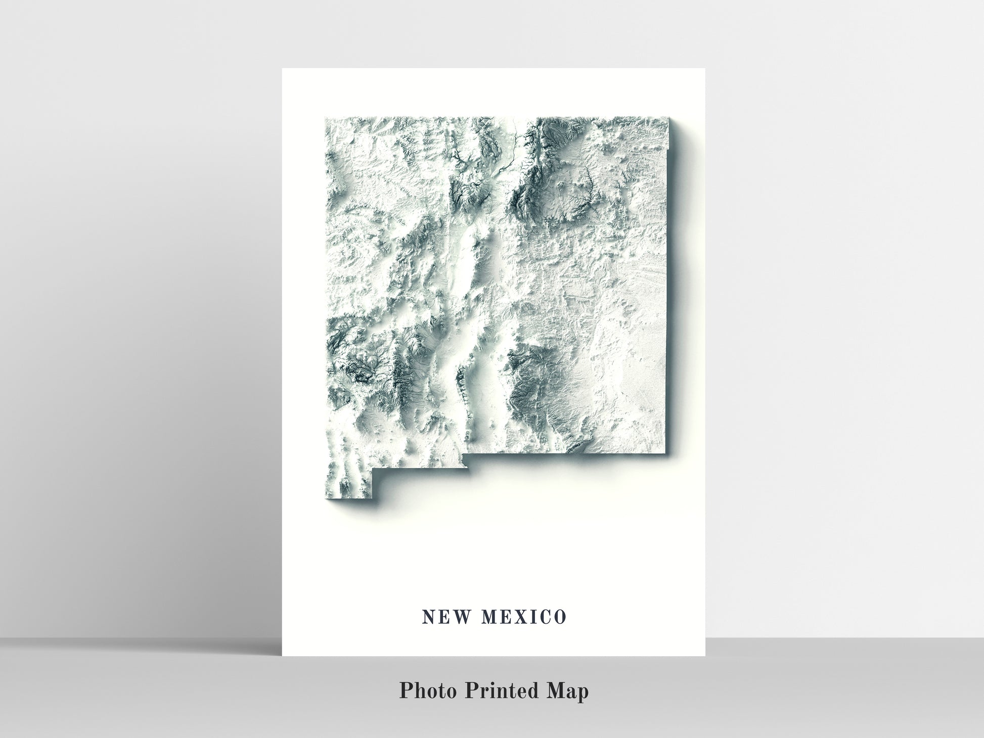 vintage shaded relief map of New Mexico