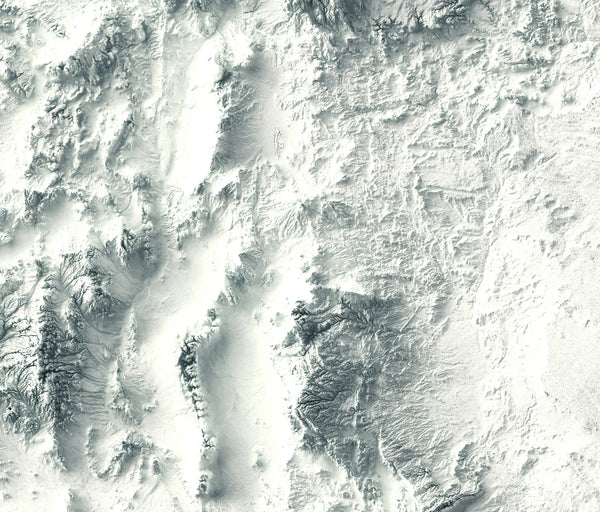 vintage shaded relief map of New Mexico