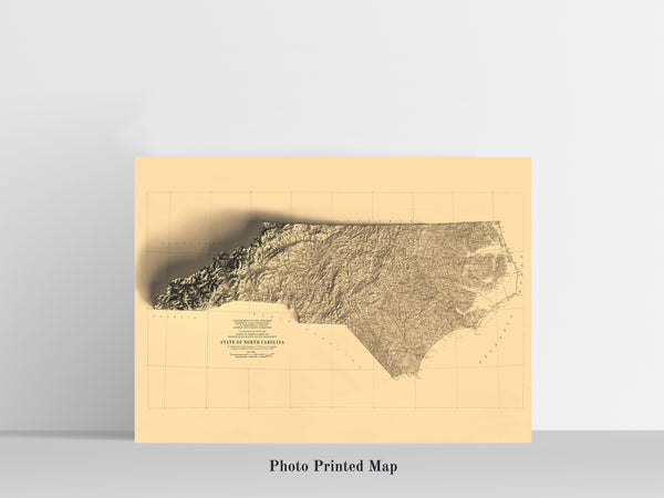 Image showing a vintage relief of North Carolina